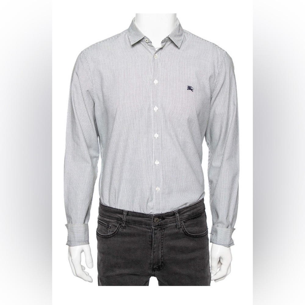 *Authentic* Men’s Burberry Brit Casual Pinstripe Shirt Sz XXL